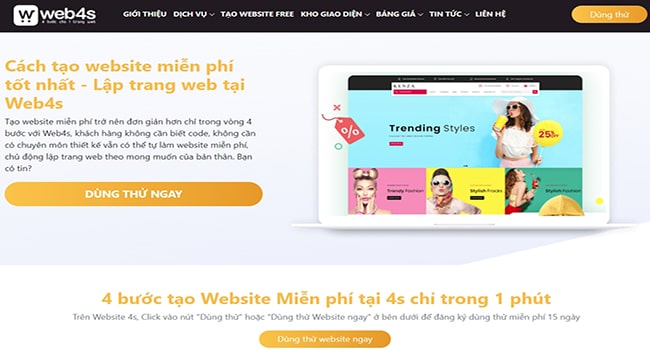 Khởi tạo website miễn phí